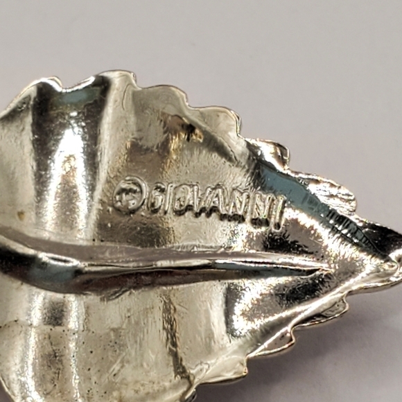 VINTAGE GIOVANNI MATTE SILVER LARGE ROSE BROOCH PIN FLOWER JEWELRY COLLECTIBLE - Picture 11 of 12